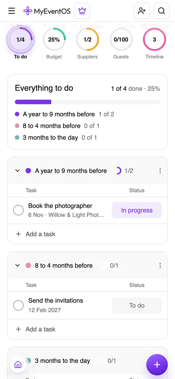 The planner on a phone: To do